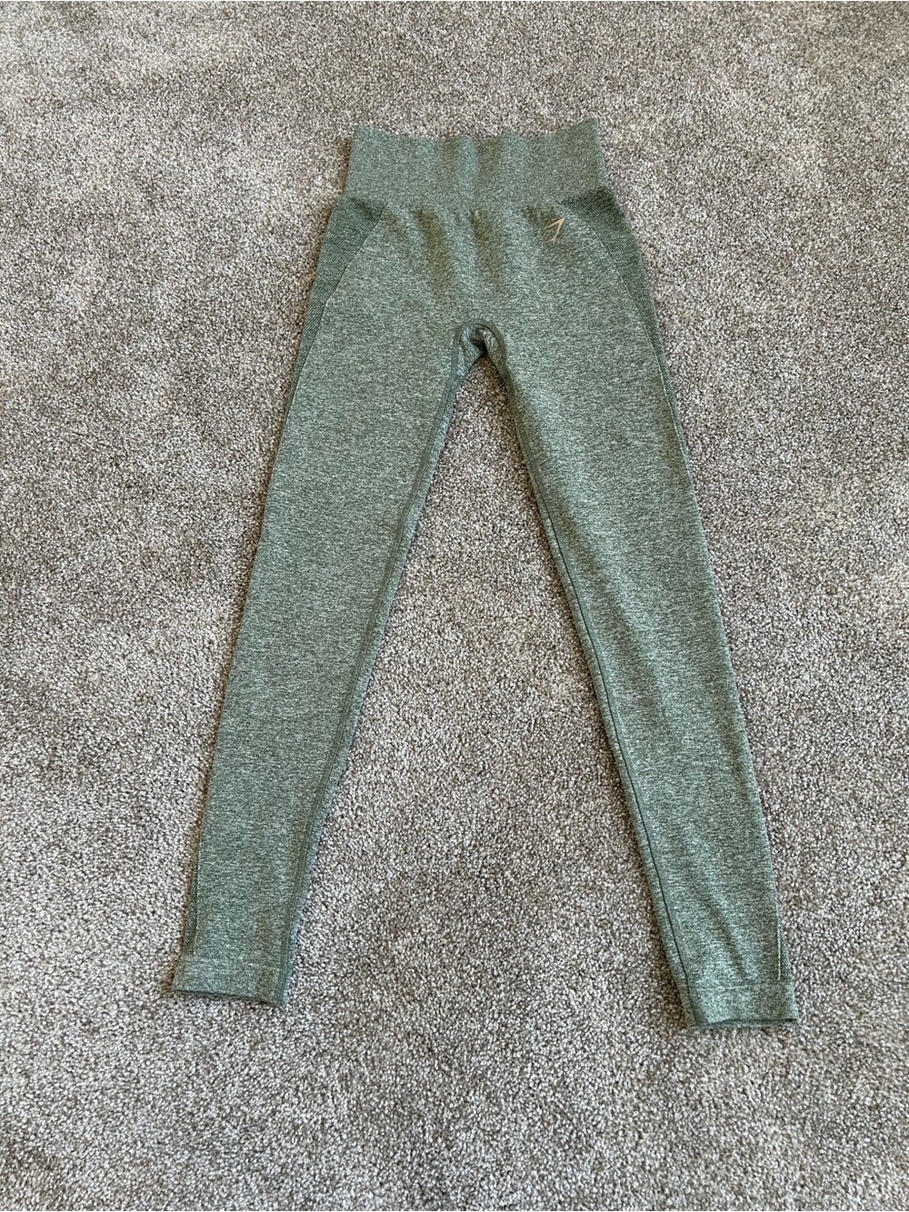 Gymshark Green with  Gold Leggings - Small